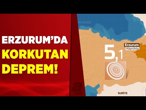 Erzurum'da 5.1 büyüklüğünde deprem! Çevre illerde de hissedildi... | A Haber