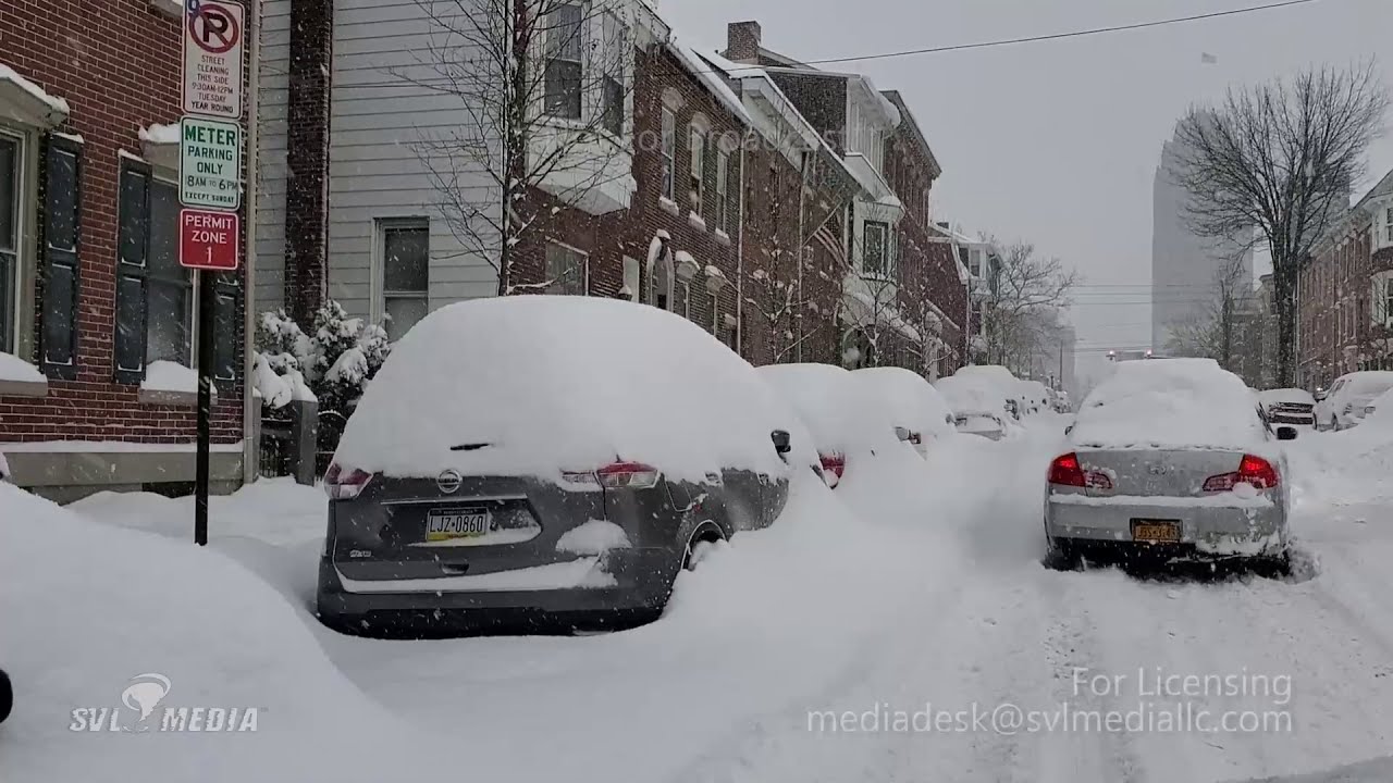 Allentown, Pennsylvania Cars Plowed In/Heavy Snow February 1st