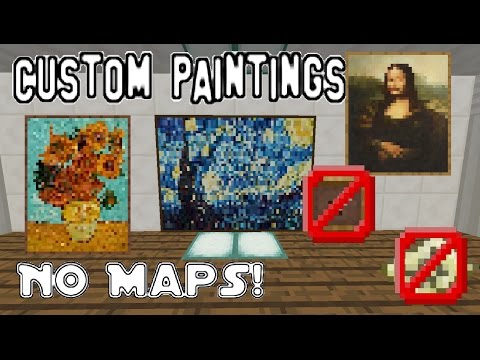 How To Make Custom Paintings With No Maps! - Minecraft