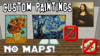How To Make Custom Paintings With No Maps! - Minecraft
