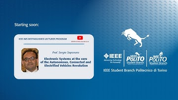 IEEE Distinguished Lecturer - Prof. Sergio Saponara