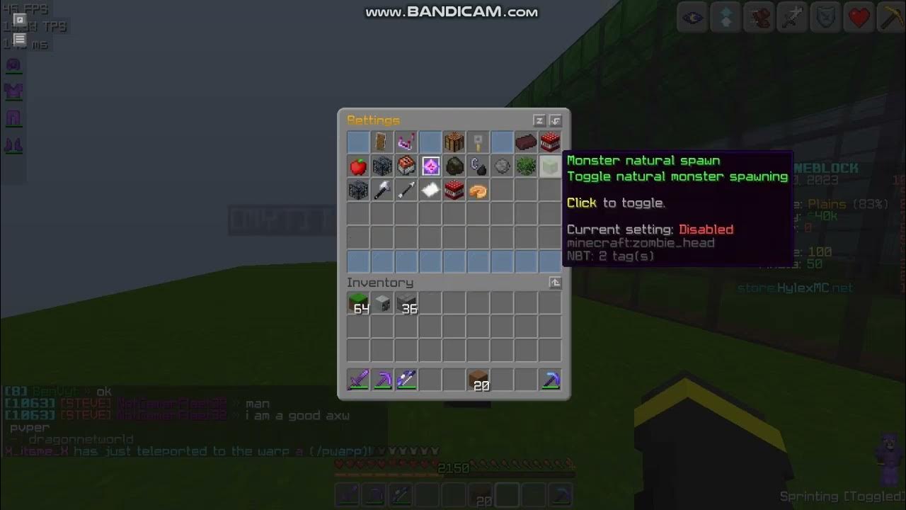 how-to-off-mob-spawn-in-oneblock-hylexmc-youtube