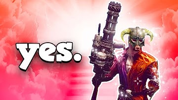 Can you beat Skyrim with a MINIGUN?