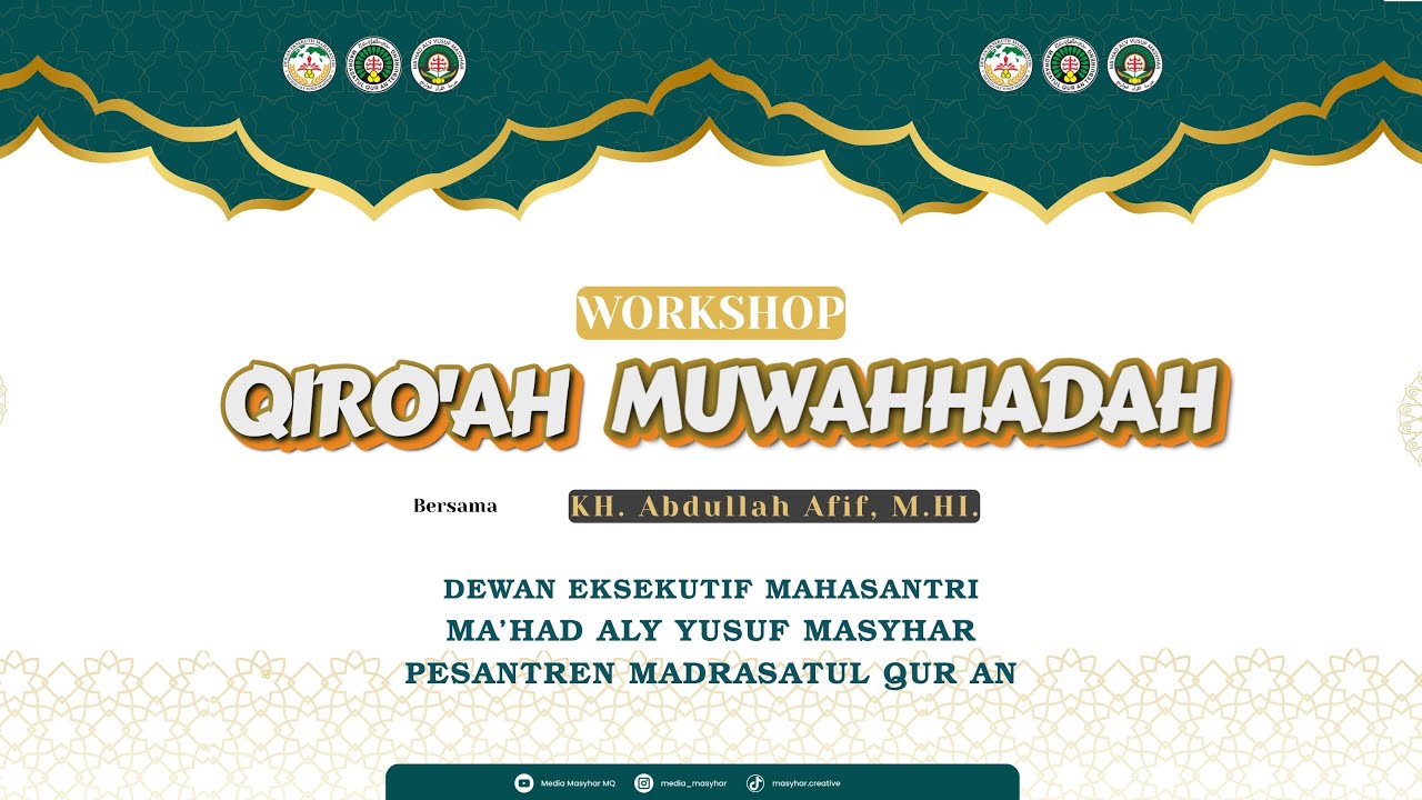 LIVE | WORKSHOP QIRA'AH MUWAHHADAH II | MA
