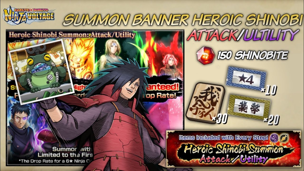 Summon Banner Heroic Shinobi Attack/Ultility 150 Shinobite and Another Ticket | NxB NV