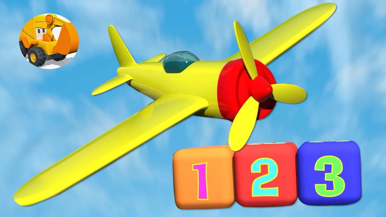 Aviones para niños aprenden números del 1 al 3 - Aeropuerto - YouTube