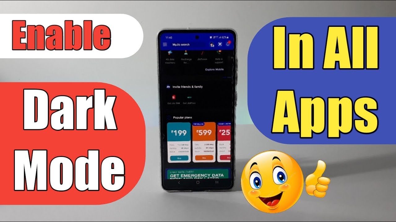 How To Enable Dark Mode In All Apps Night Mode In All Apps 🔥🔥🔥
