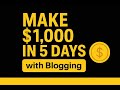 How to Start a Blog in 2025 &amp; Make $1,000/Month (No Experience Needed)