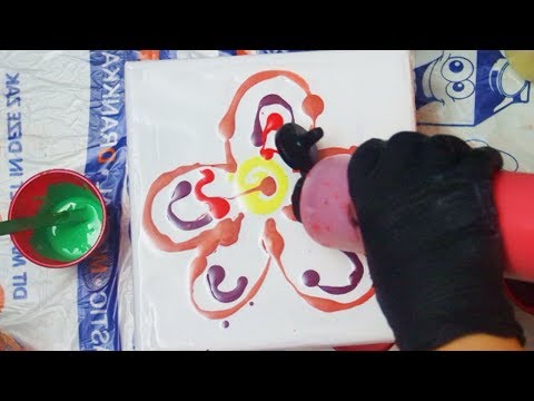FLOWER DIRTY POUR ~ LIQUID ART ACRYL GIETEN MET CELLEN #2