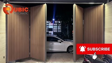RUBIC 0906039838 - Lắp đặt motor âm sàn kết hợp cổng sắt ốp nhựa giả gỗ tại Bình Dương