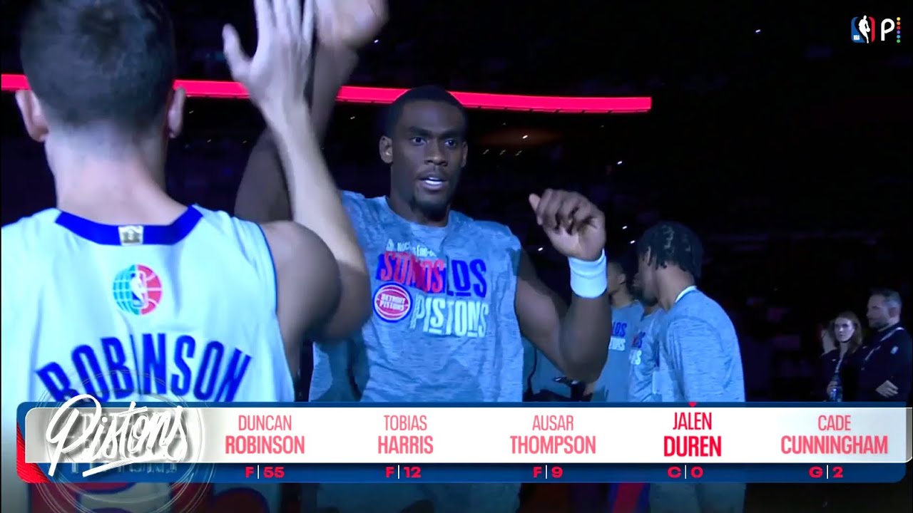 Detroit Pistons 2025 NBA Mexico City Game Starting Lineup Intro - Los Pistons