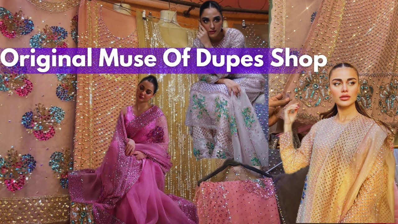 Found Real Muse Dupes Sari & Dress || Real Stone Embalishment Hand Work | Kamran Market Rawalpindi
