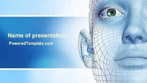 Face Modeling PowerPoint Template by PoweredTemplate.com