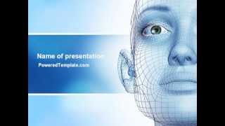 Face Modeling PowerPoint Template by PoweredTemplate.com