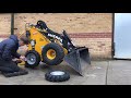 Sherpa pit stop mini skidsteer loader wheel change