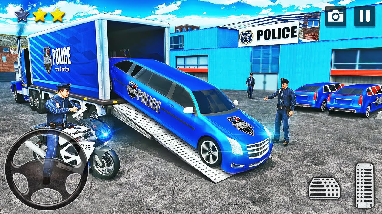 Transporting Police Vehicles in Cargo Plane - Car Transporter Simulator - Android Gameplay