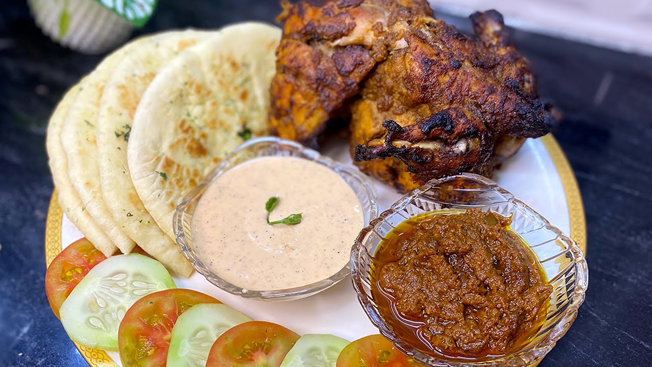 বাসায় তৈরি এই চিকেন গ্রিল ও গার্লিক বাটার নান একবার খেলে বারবার খেতে মন চাইবে || Greel and Naan 