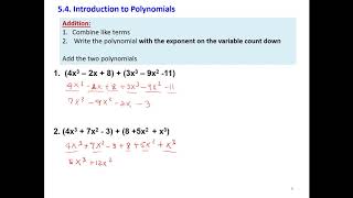 Math 031 - Chapter 5 - Sections 5.4 - 5.5