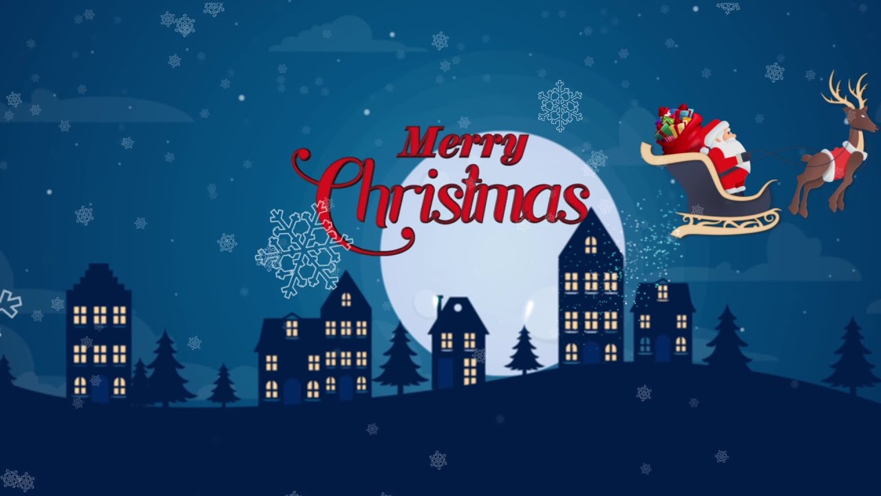 Merry Christmas Santa Claus and Reindeer Motion Graphics Animation 2020 ...