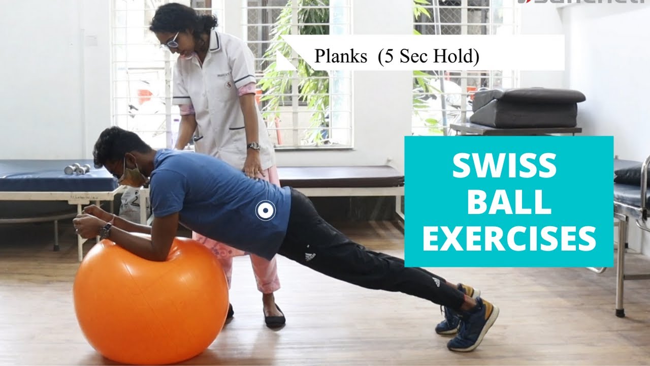 Swiss Ball Exercises (Core and Back strengthening) | Back pain relief ...