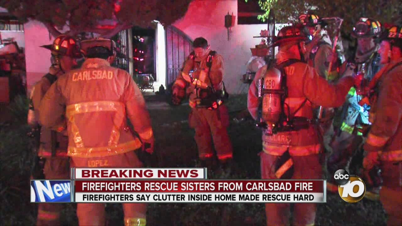 2 elderly sisters rescued from burning home - YouTube