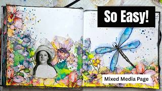 Stunning Mixed Media Page - So Easy To Achieve!