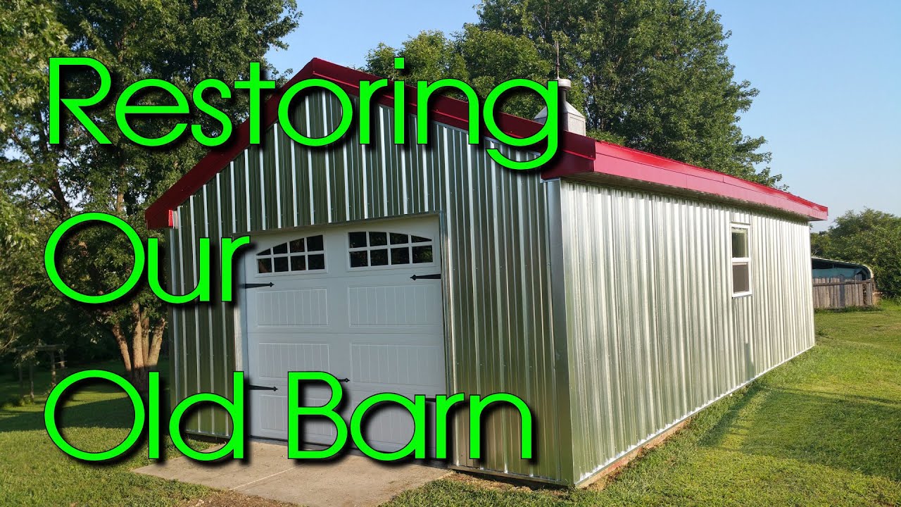 Restoring an old Barn Time Lapse Re-siding and Roofing 