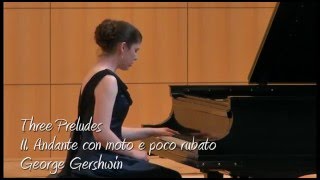 Three Preludes   II  Andante con moto e poco rubato   Gershwin