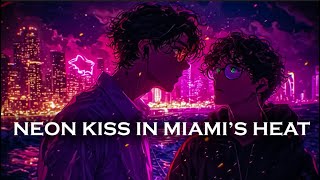 Neon Kiss in Miami’s Heat | Gay Anime Love Story