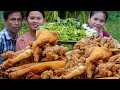 Delicious Crispy Pig Skin Recipe in Village - Deep Fried Skin Food - Kitchen Foods