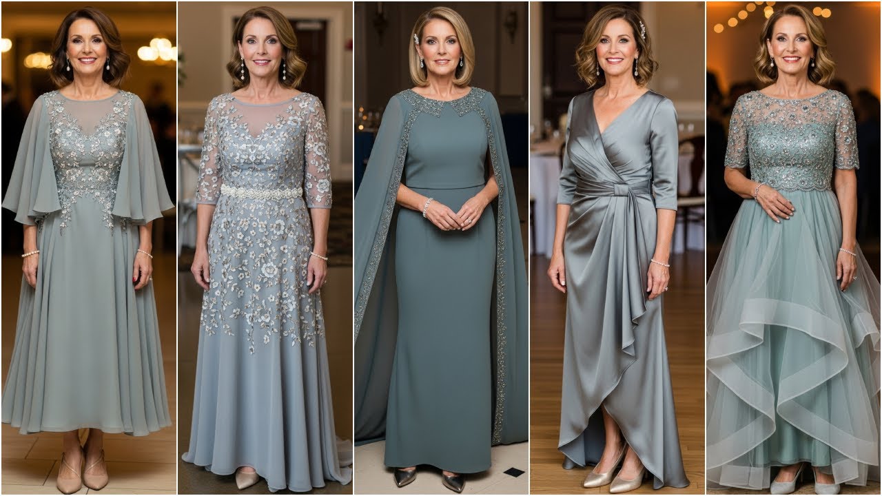 Smokey Topaz Color Mother of The Bride Dresses for Bride's Moms