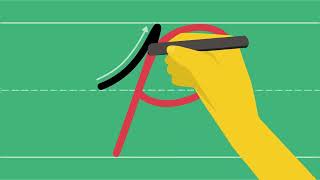 How to write a cursive letter P in uppercase