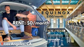 Living in a minivan... I got an Equinox membership in L.A. #vanlife #diy
