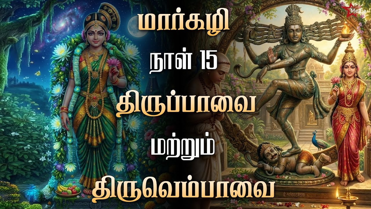 மார்கழி 15: ஆண்டாள் & மாணிக்கவாசகர் பாசுரங்கள் | திருப்பாவை & திருவெம்பாவை | Star Media