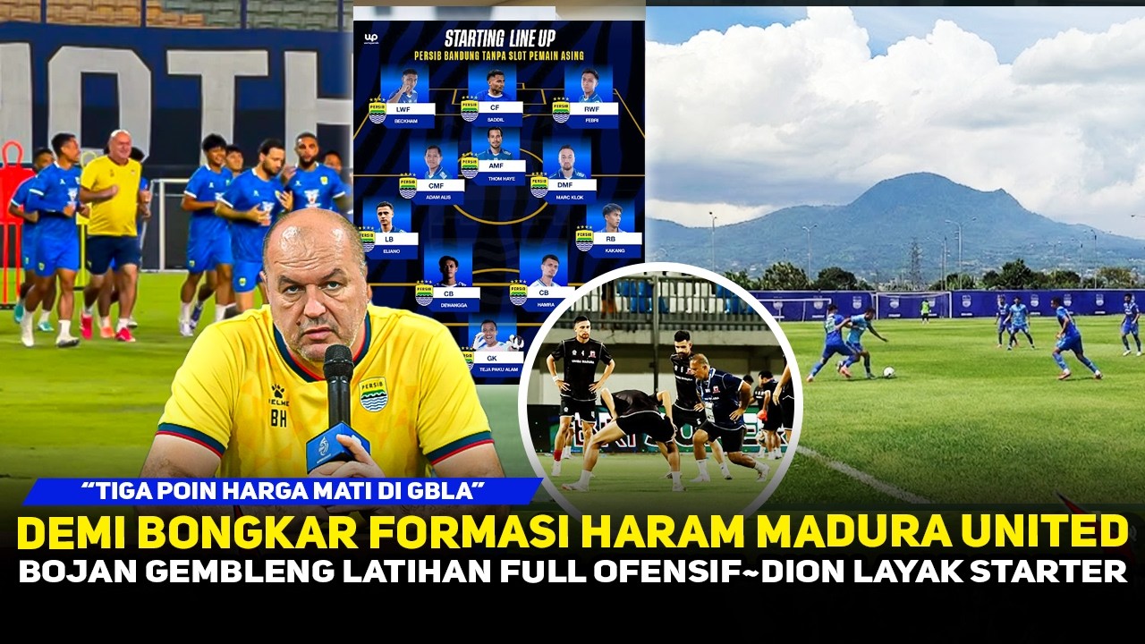 LINE UP & STRATEGI MEMATIKAN BOJAN❗️LADENI TAKTIK HARAM MADURA UNITED~DION LAYAK STARTER
