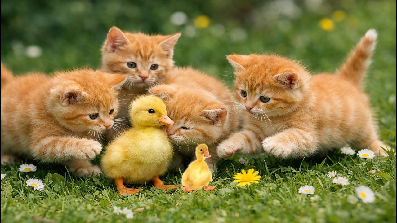 🎀🐾 Fluffy Kittens Playing Mouse Chase in the Garden | Cute Cat Compilation | Playful Cat Video