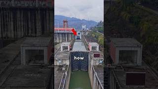 This Dam has an elevator...for Ships😱 #ytshorts #facts #dam #ship