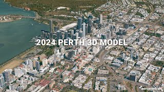 Video Flythrough of Perth 3D Mesh Model created by Aerometrex and captured in 2024