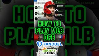 How To WIN Playing MLB DFS on Draftkings and FanDuel