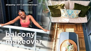 Complete Small Balcony Makeover | DIY Pinterest Inspired Transformation