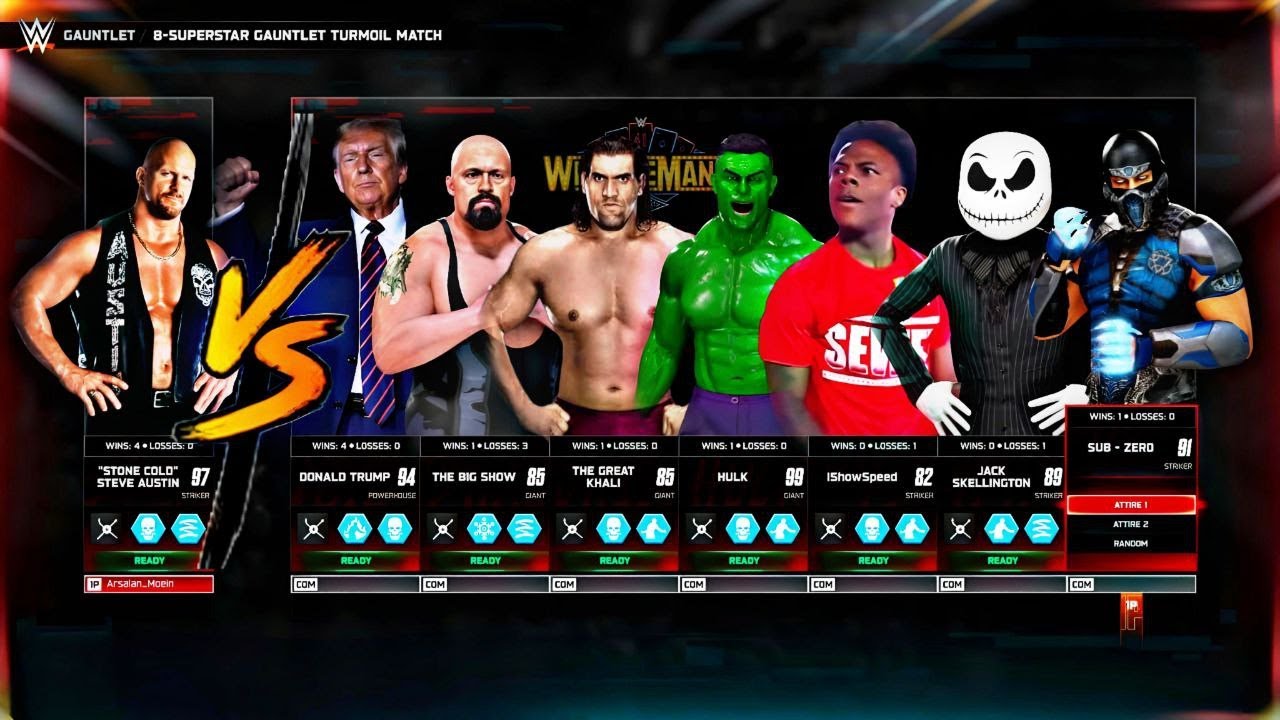 "Stone Cold vs. 8 Legends: An Epic Gauntlet in WWE 2K2025!"