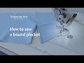 How to sew a continuous bound placket