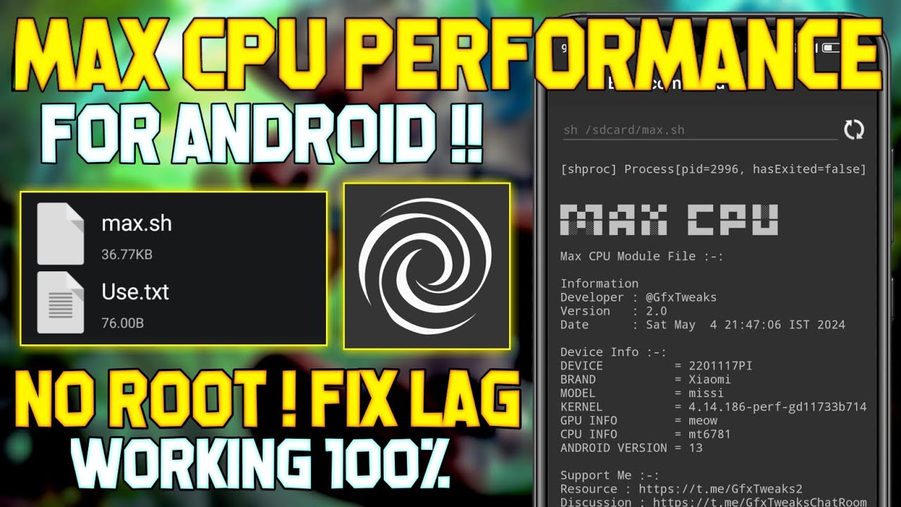 Max Cpu Performance For Android !! Boost Games & Max FPS ! No Root ...