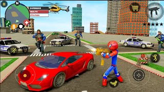 Stickman Spider Hero Robot - Vegas City Gangster Crime Simulator screenshot 4