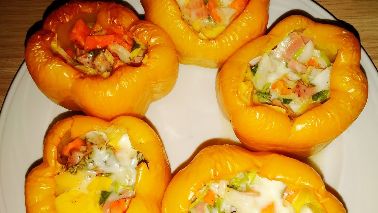 chile morrón relleno - YouTube
