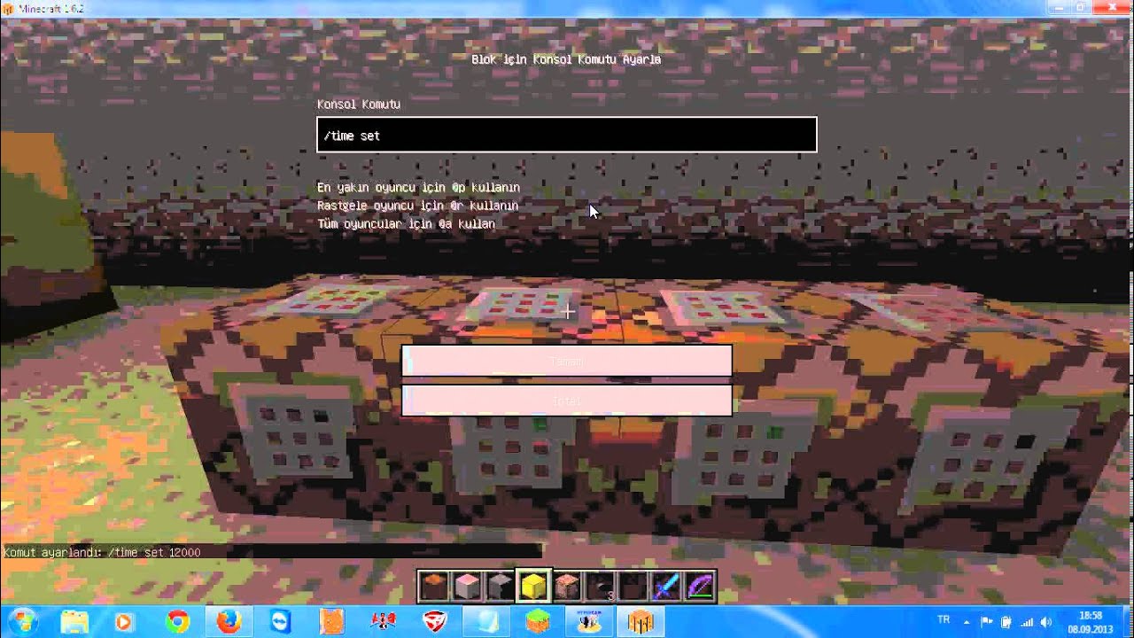 MineCraft Komut Bloğu Yapımı YouTube