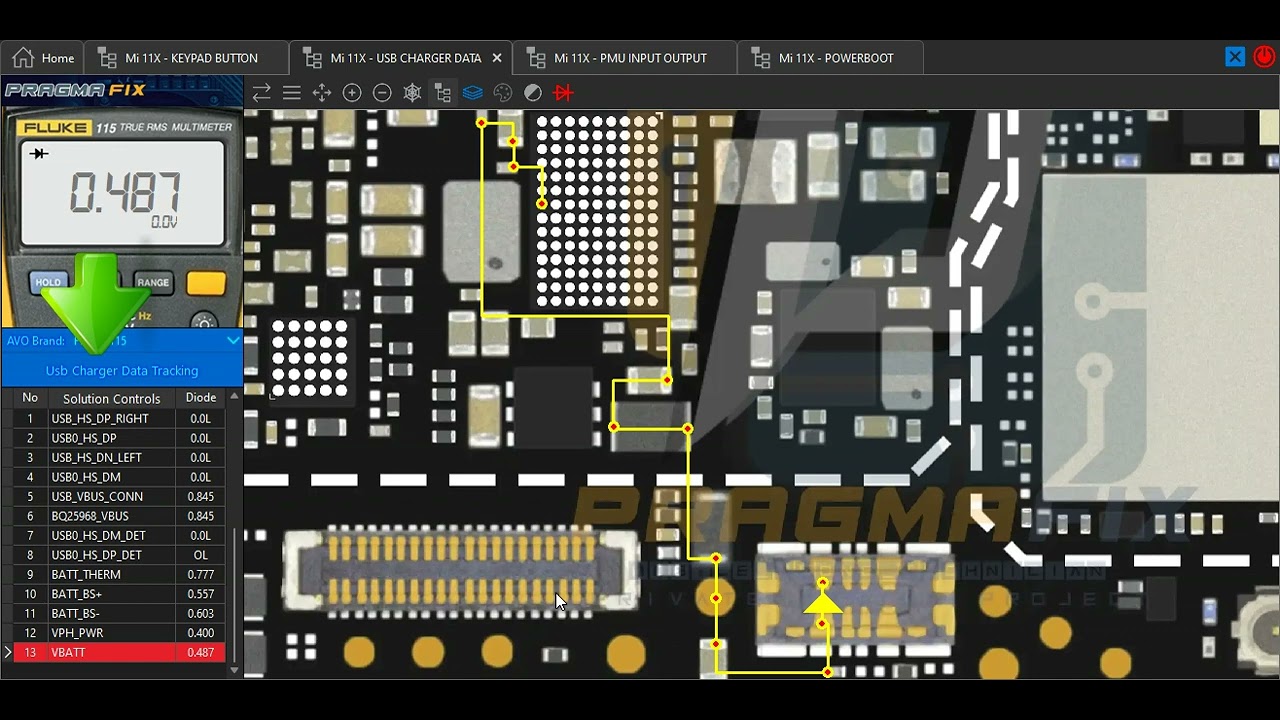XIAOMI Mi 11X M2012K11AI : KEY POWER BUTTON, USB CHARGING, PMU INPUT OUTPUT & POWERBOOT WAYS