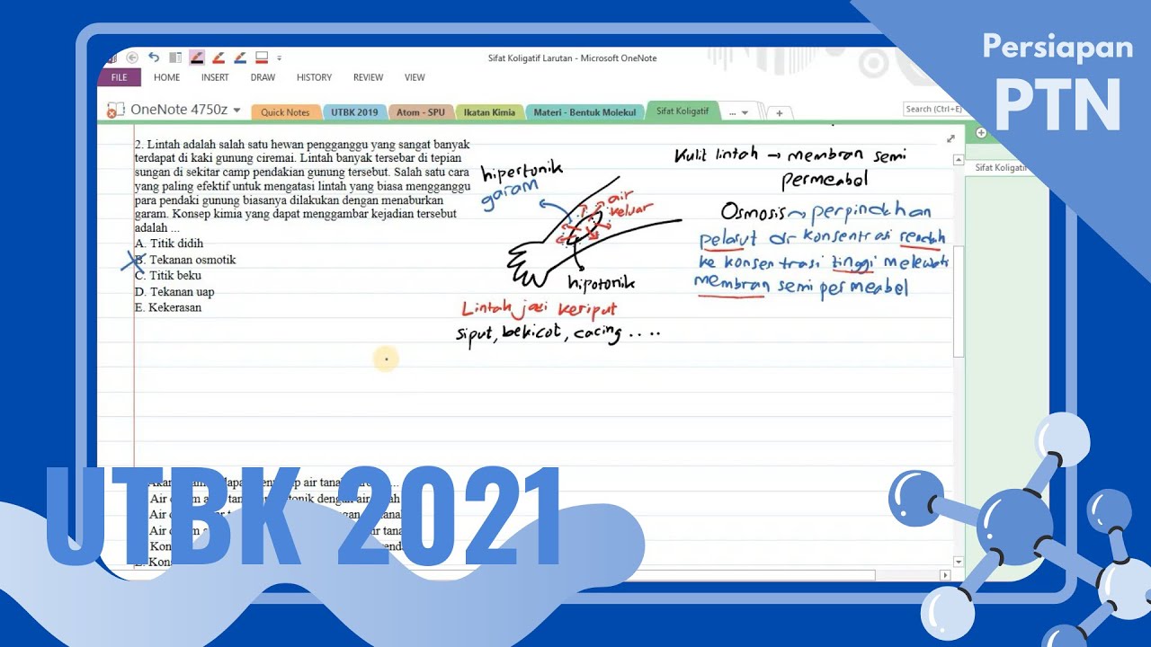 Pembahasan UTBK SBMPTN 2019 Sifat Koligatif Larutan YouTube
