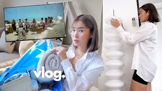 vlog | Ikea philippines haul, decorating my lounge area, dream floor lamp and new TV!