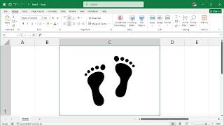 How to Insert the FOOTPRINTS Symbol in Excel screenshot 1